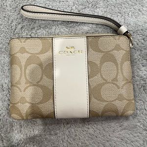 Coach corner zip wristlet